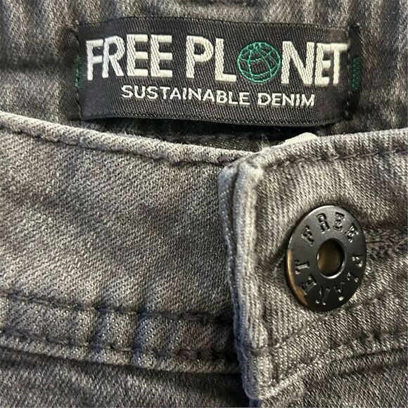 Free Planet Men's Gray Straight Jeans Size 31x30 Mid Rise Denim - Picture 5 of 10